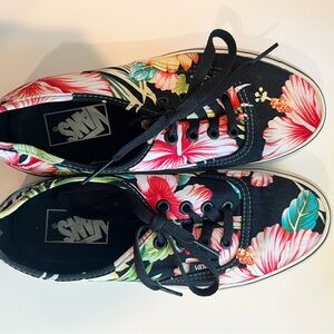 Vans Women's Tropical Floral Black Sneakers